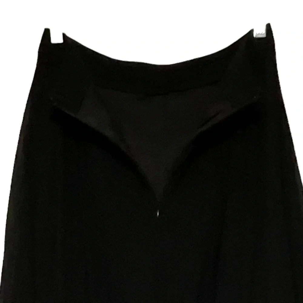 Topshop Black Asymmetric Sheer Lined High Waisted Skirt Size 4 - Picture 3 of 4